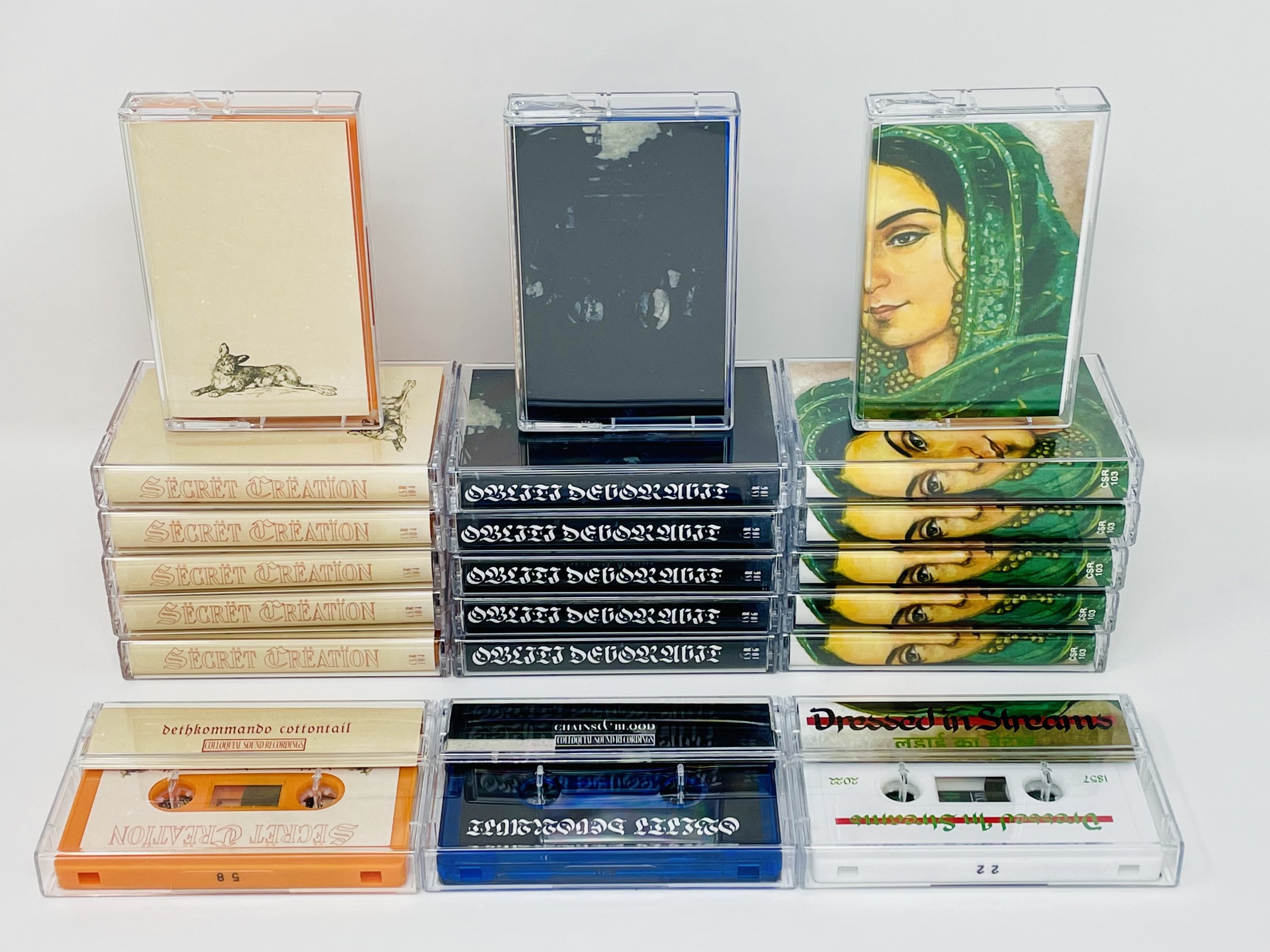 Cassette editions available in the store. 