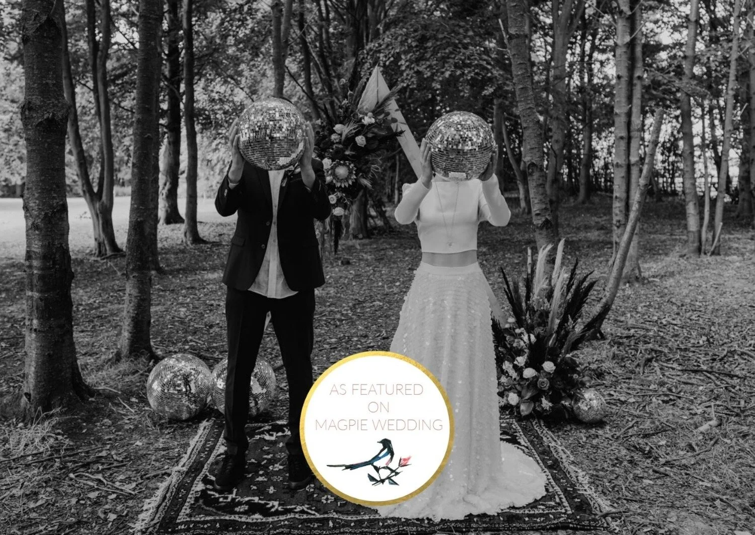 Magpie Wedding feature: Woodland disco wedding