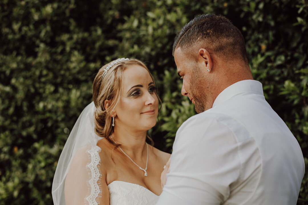 bride groom wedding portrait Holiday Inn Peterborough sand wedding ceremony