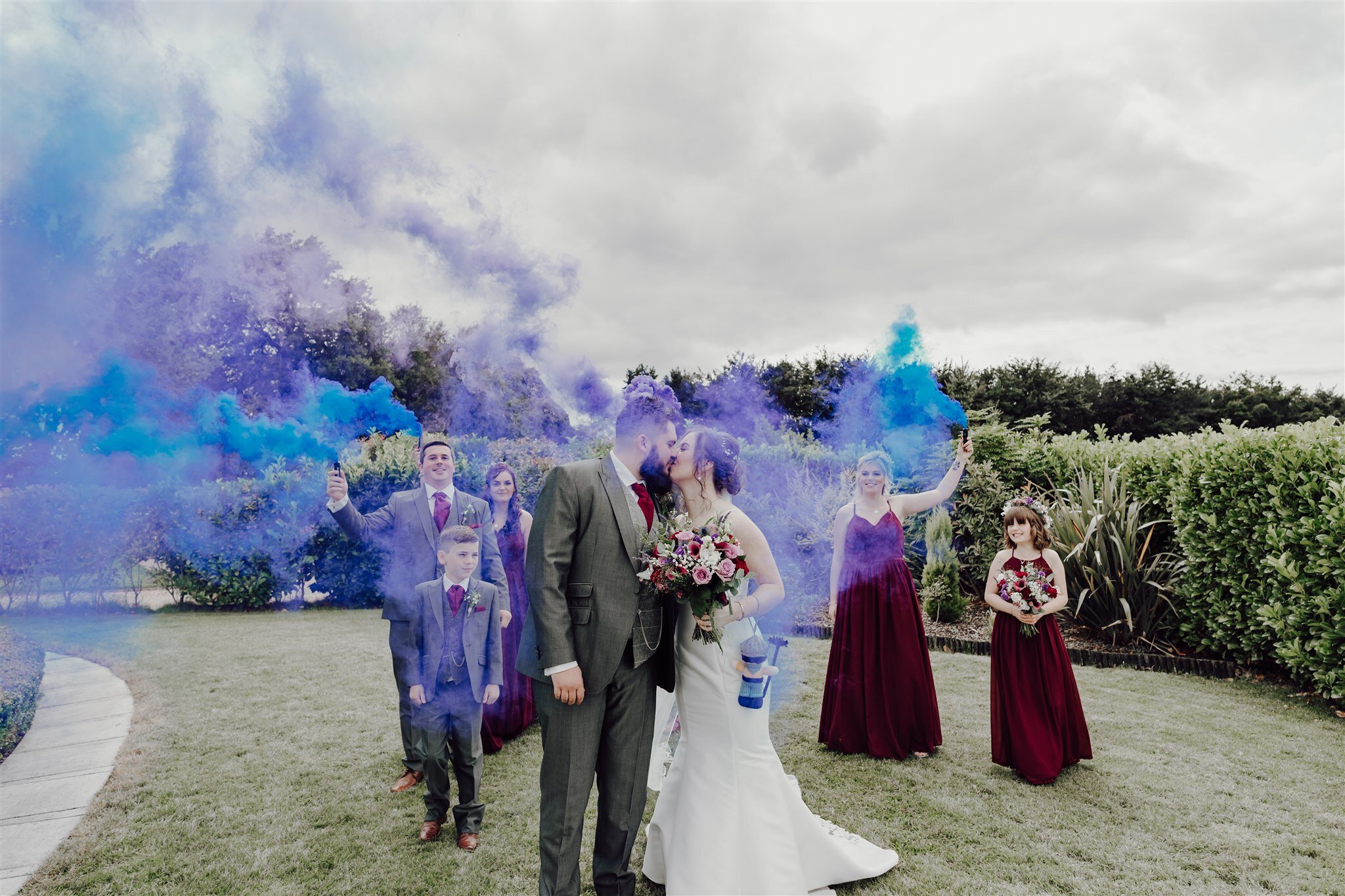 wedding smoke bomb photography Nottingham