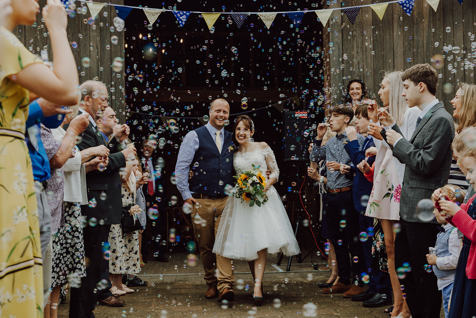 Bubble wedding confetti photo