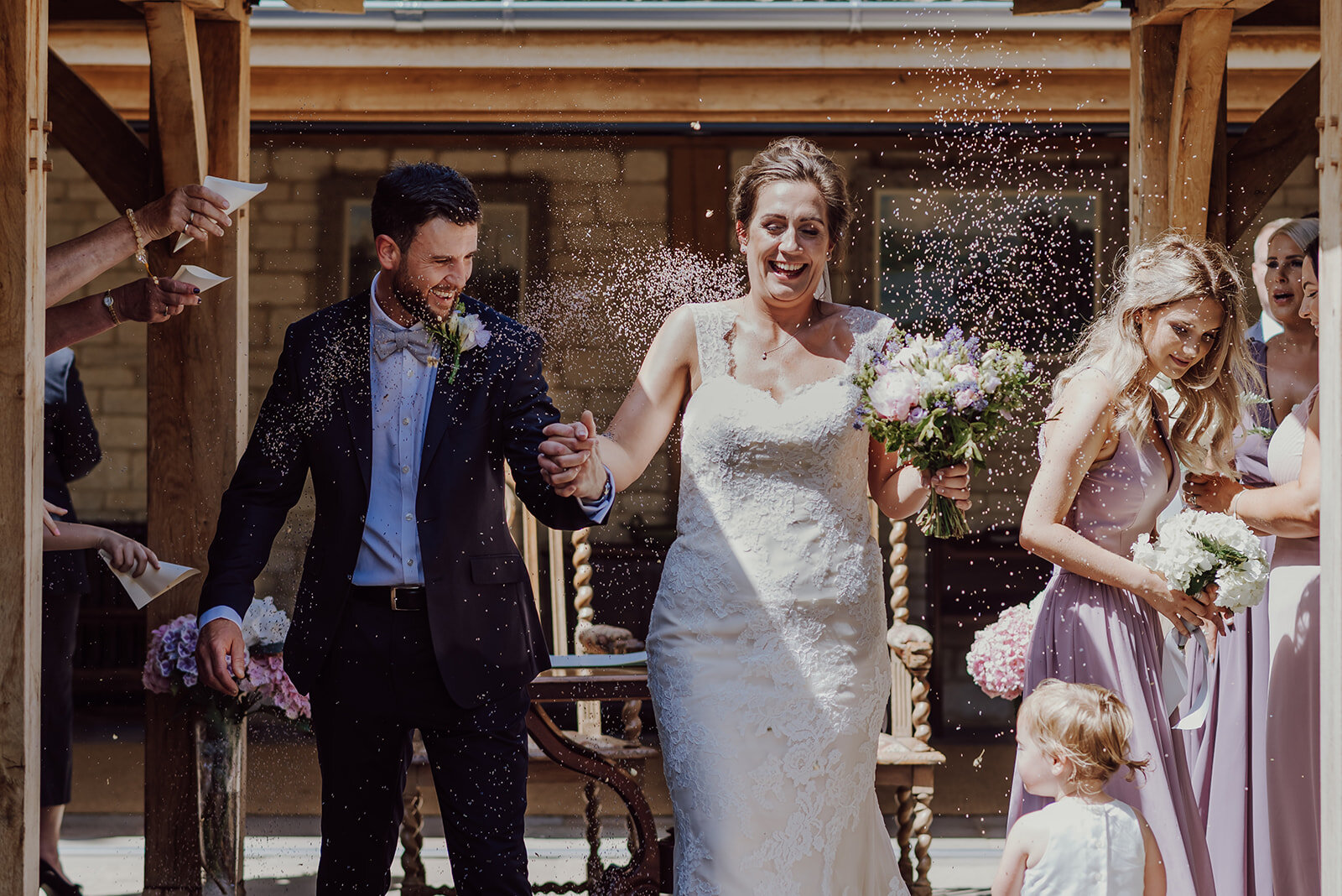 lavender seed confetti wedding photo