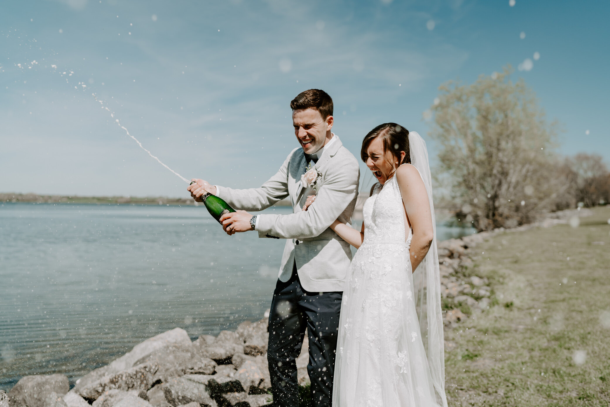 Wedding confetti alternative wedding champagne spray