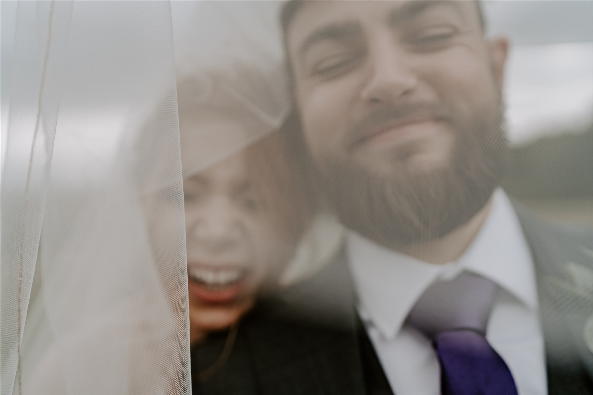 bride groom under veil Stamford wedding photographer