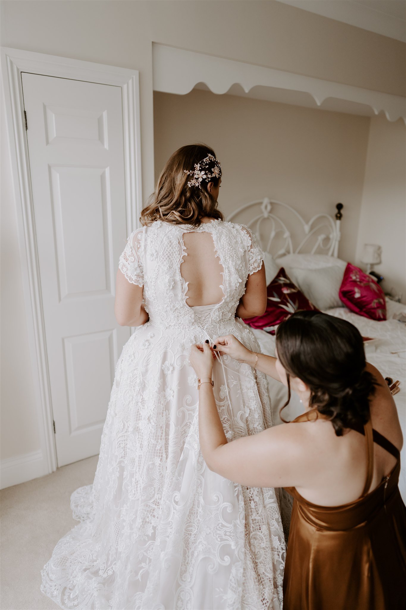 bespoke lace wedding dress plus size bride 