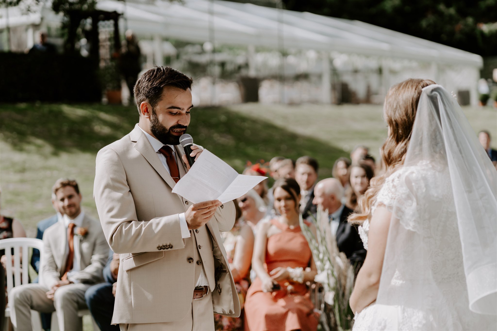 outdoor wedding ceremony personalised vows Luxury DIY Wedding 