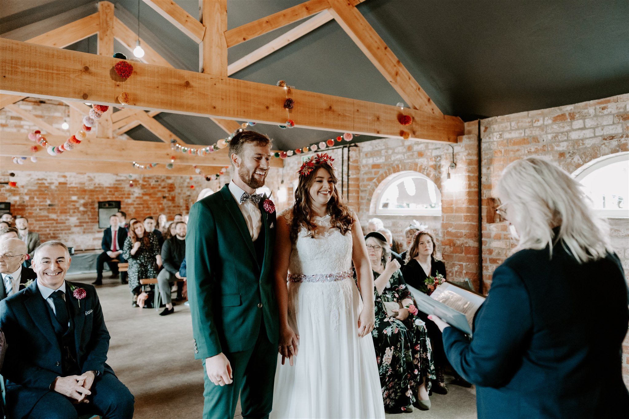 wedding ceremony old cow shed leicestershire