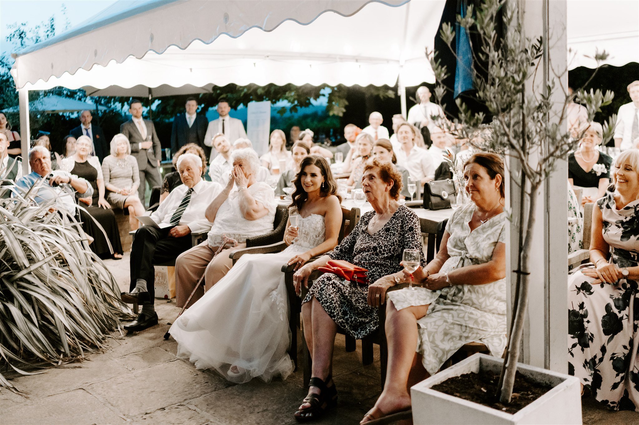 outdoor speeches finchs arms hambleton wedding 