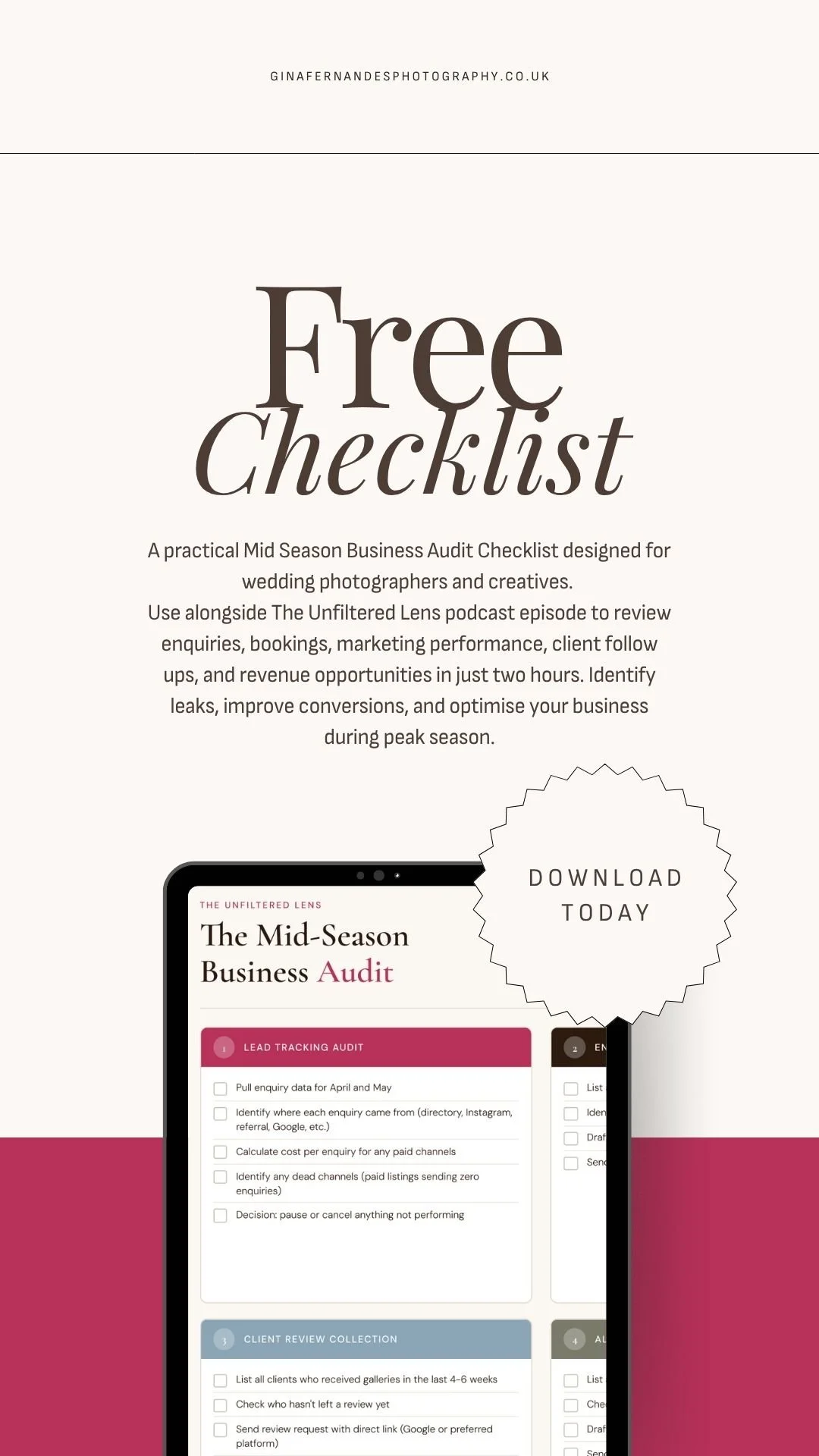 The Mid Season Wedding Business Audit Checklist