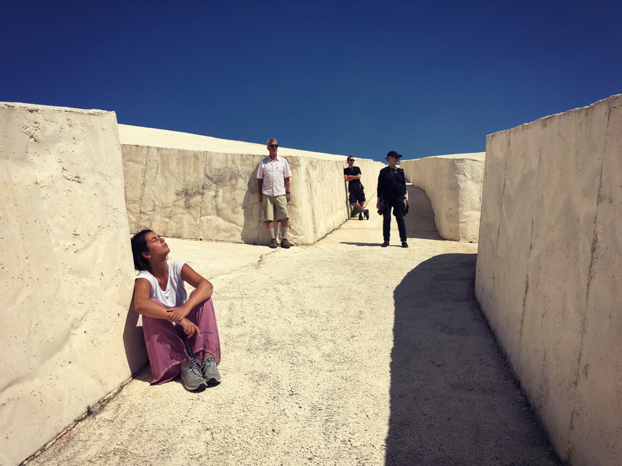 Workshop participants on location at the Cretto di Burri