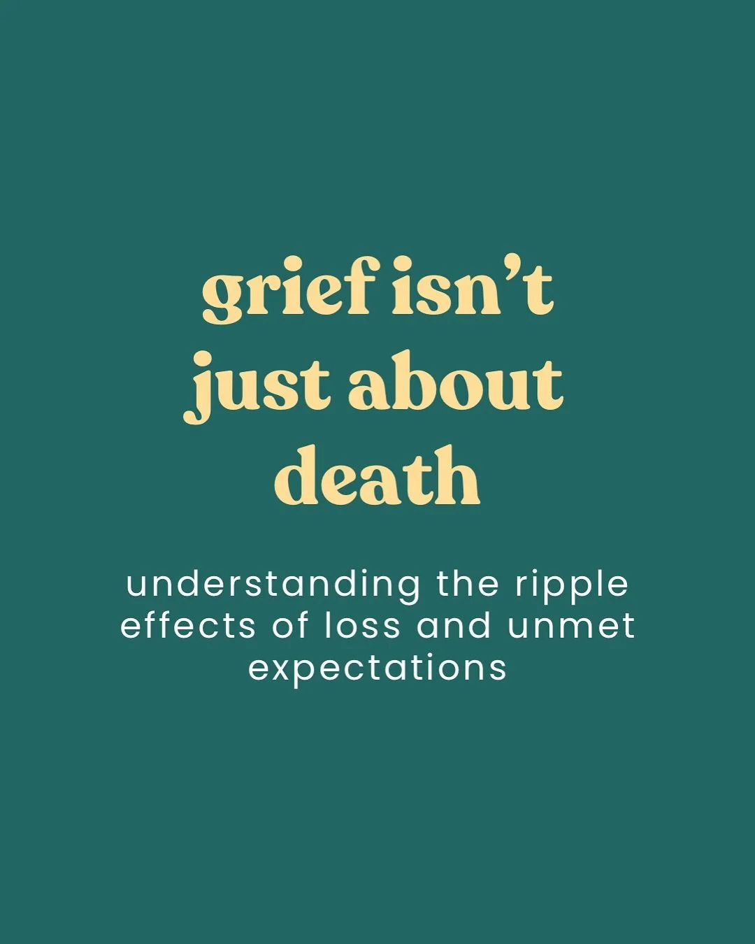 Grief doesn&rsquo;t just show up after someone dies.

It can also show up after a divorce, a move, a diagnosis, a shift in identity, or a dream that didn&rsquo;t come true.

Sometimes we don&rsquo;t even recognize what we&rsquo;re feeling as grief&he