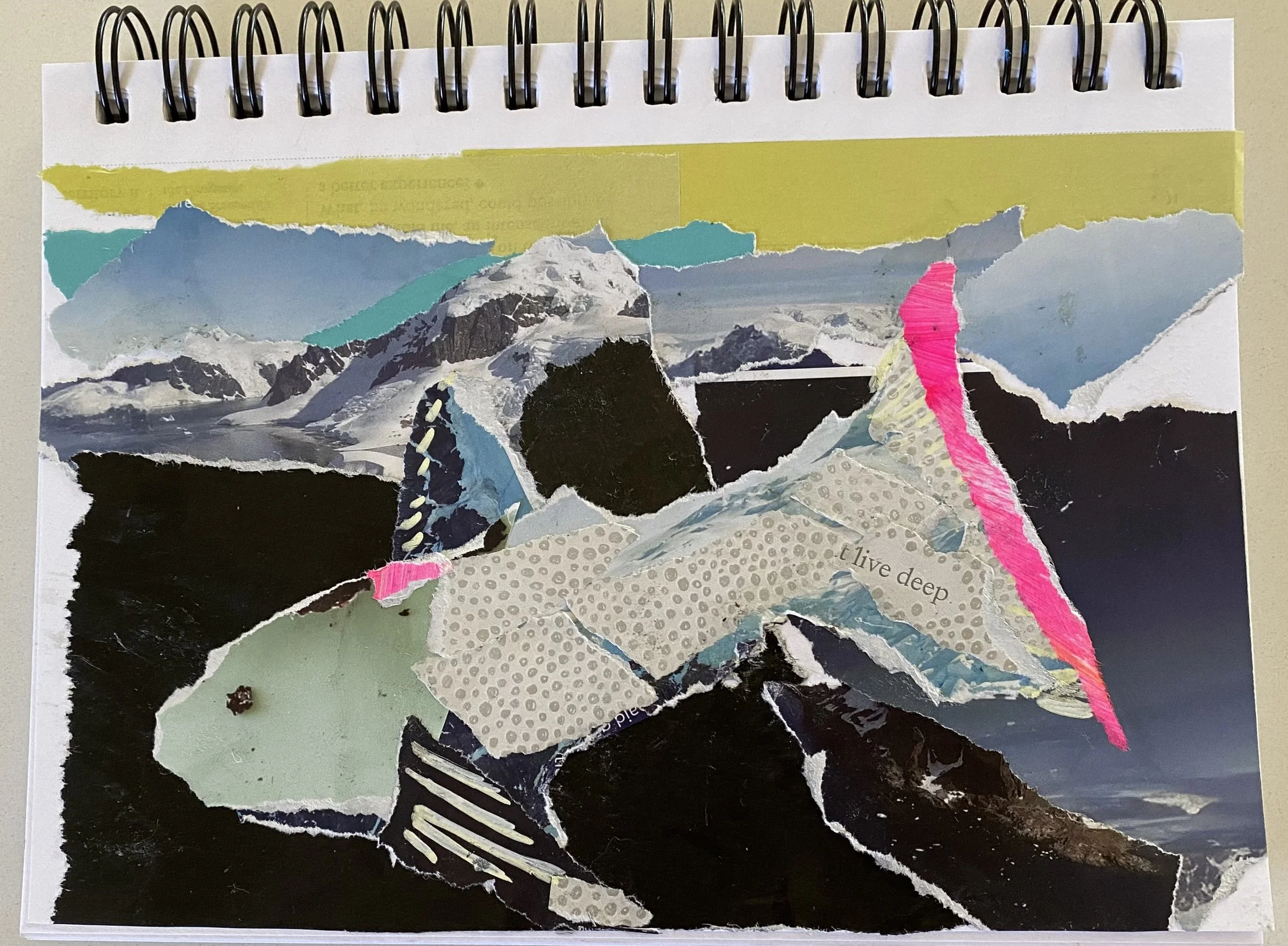 "Pac NW"; paper collage. 2018?