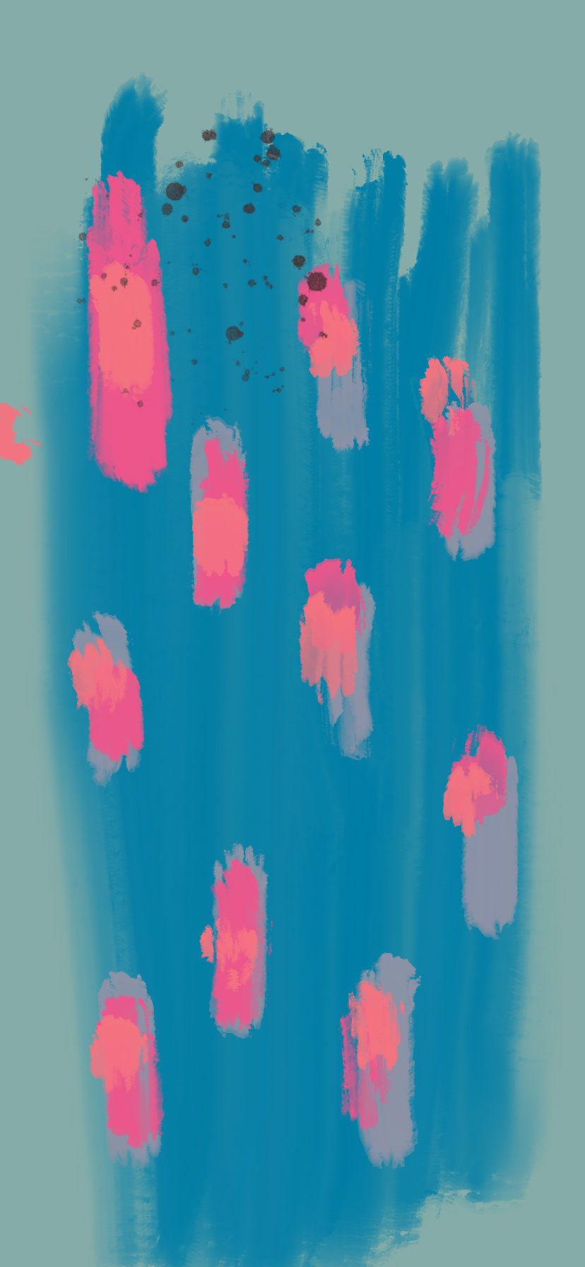 "Salmon run 1"; Procreate pocket 2020?