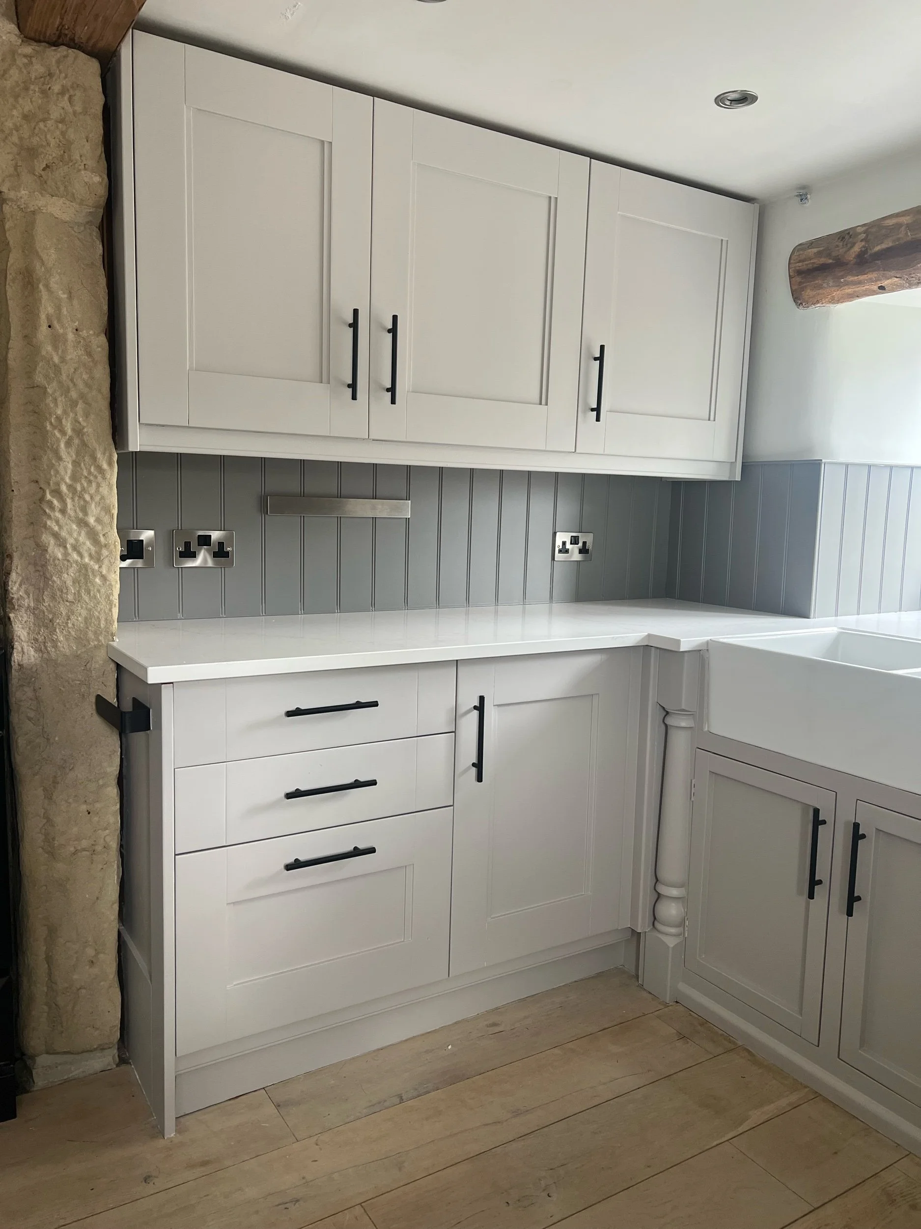  Painted kitchen units by Rob Greenwood Painting and Decorating. Kitchen Painter and Decorator based in West Yorkshire and North Yorkshire   