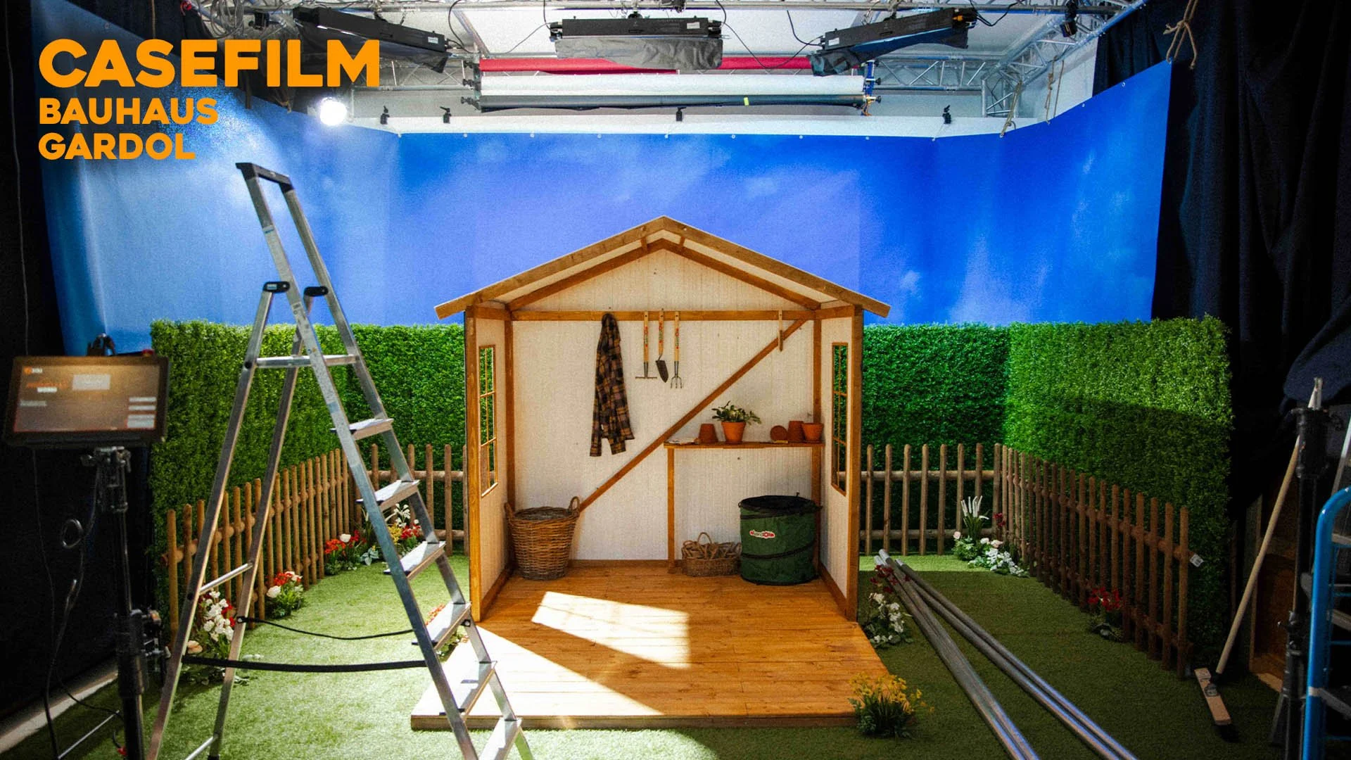 ein Gartenhaus, welches in ein Studio gebaut wurde