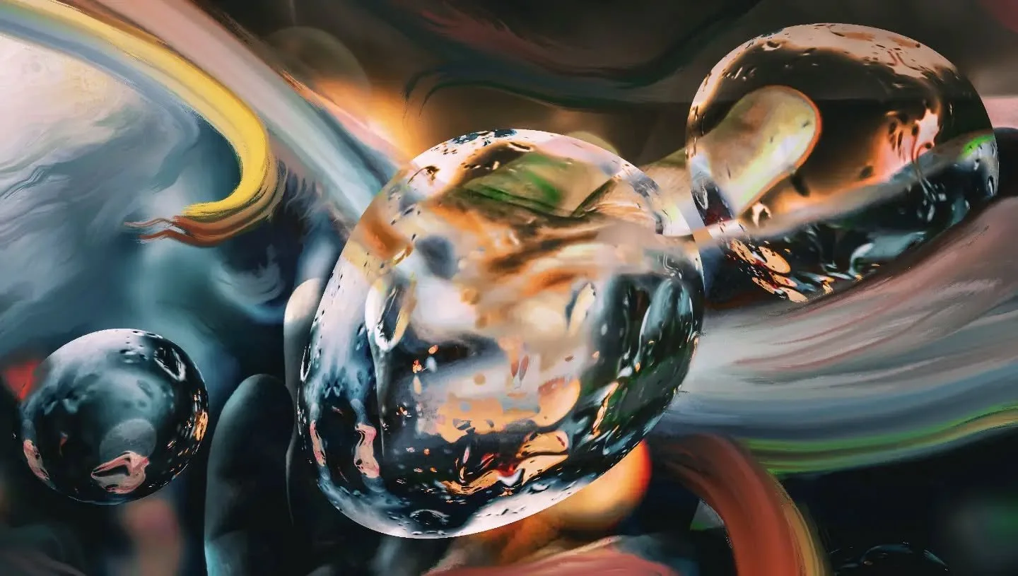 Raindrop universe... 

#eviloctopus #flotsamandjetsam #multimediumart #tyche