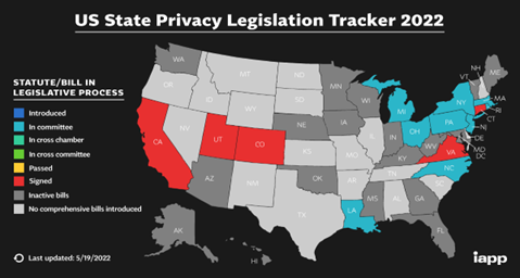 Source: iapp.org/resources/article/us-state-privacy-legislation-tracker/