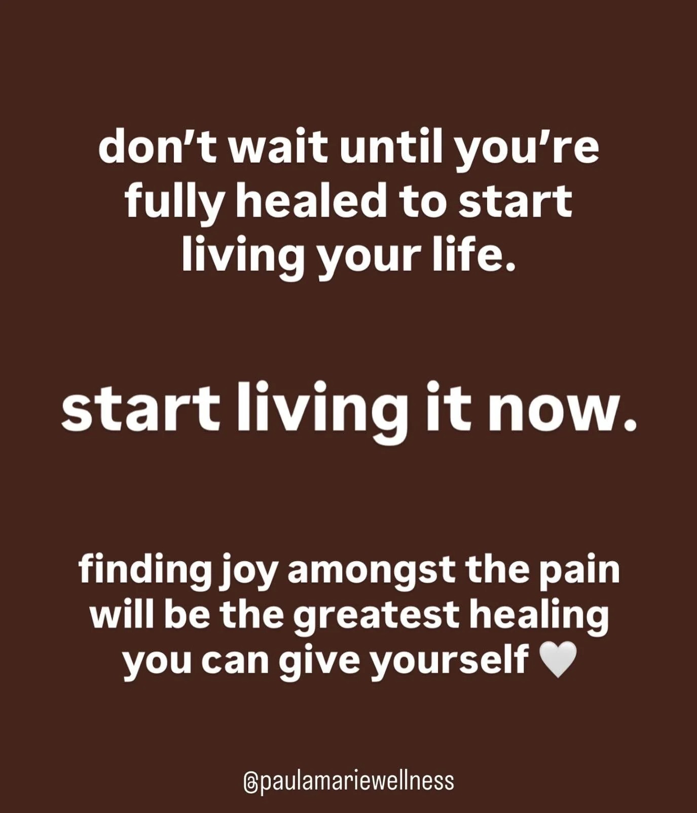 life doesn&rsquo;t wait for you to be fully healed. 

the greatest gift you can give yourself is to keep going. find your way back to joy. connection. love. the things that made you happy once. 

these are the medicine. this is the healing 💛

#heali