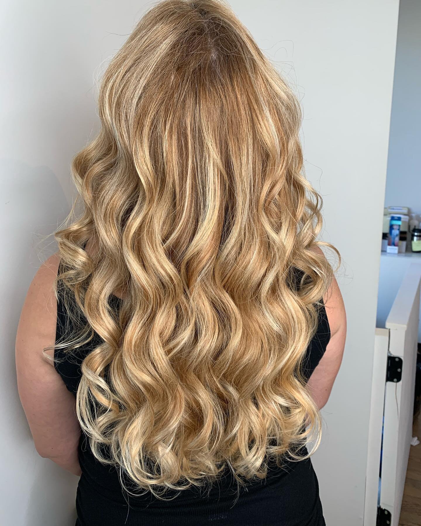 Golden Blonde Balayage - Swipe for before pic