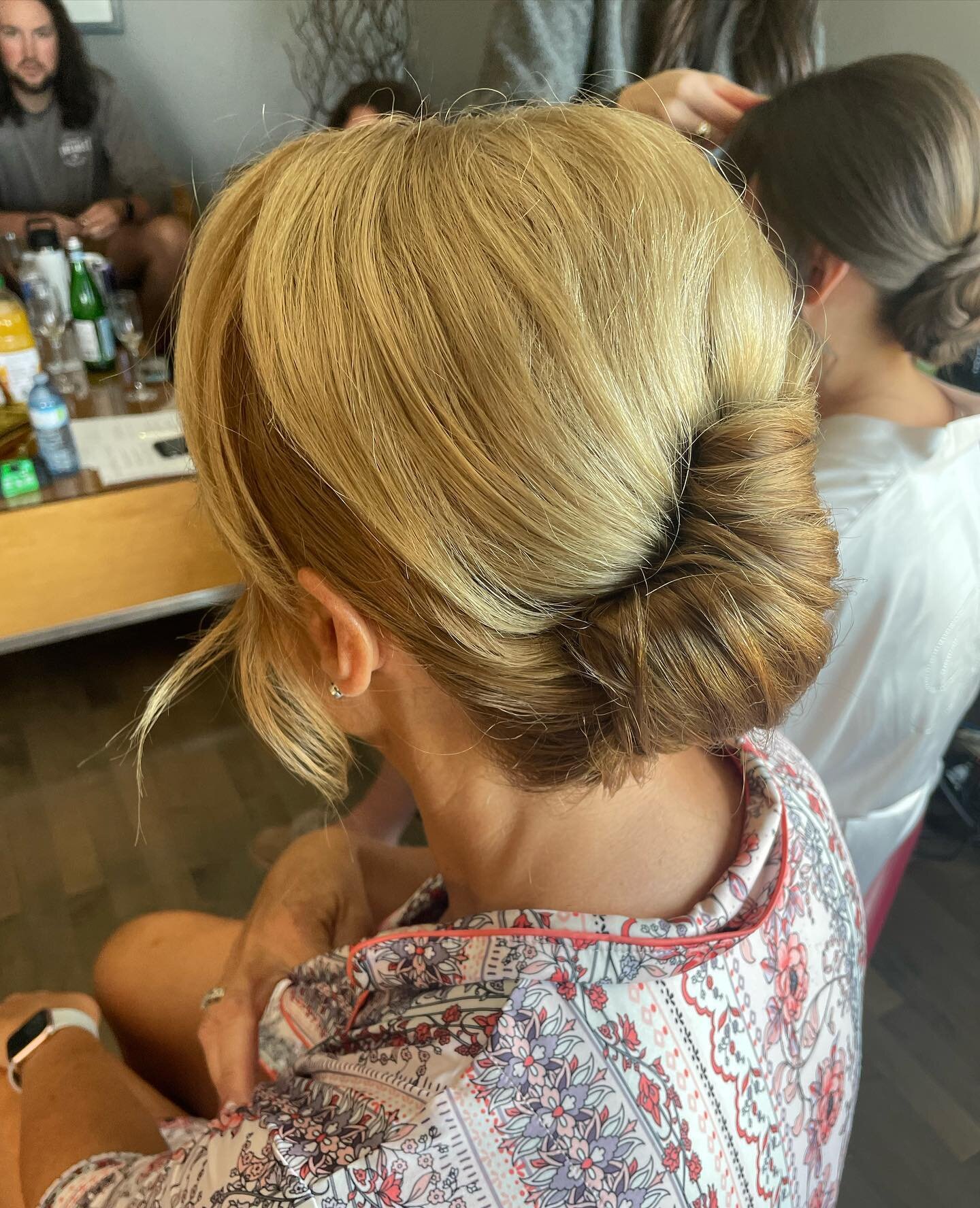 Elegant French twist for the mother of the bride