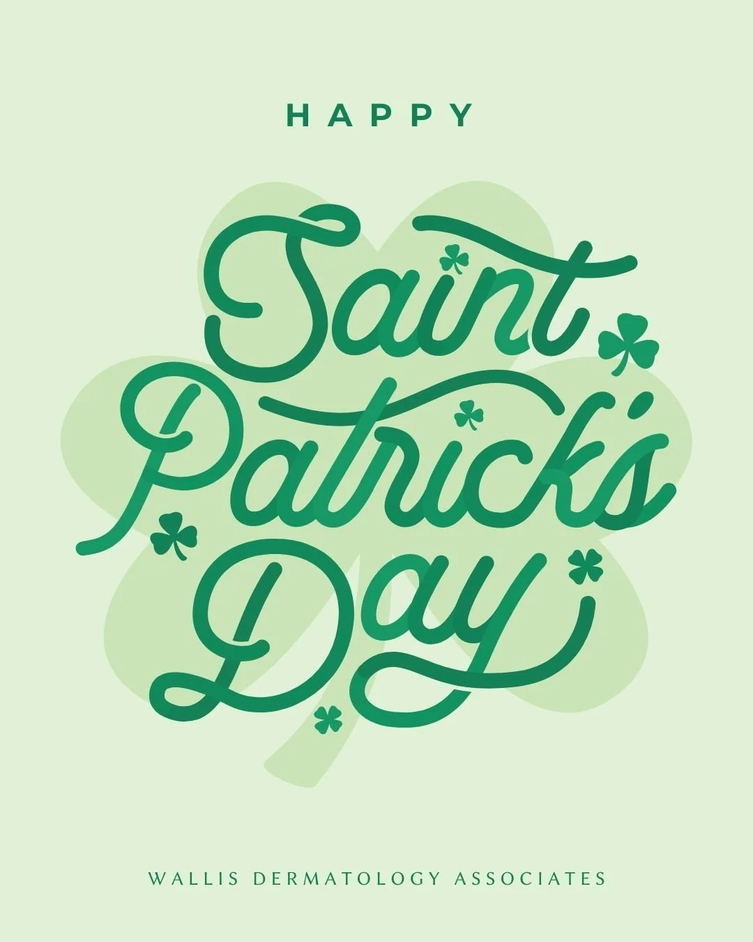 Happy St. Patrick&rsquo;s Day from your team at Wallis Dermatology Associates! ☘️✨⁠
You don't need luck to get the skin you've always wanted &ndash; just a little consistency and the right care! ⁠
⁠
Schedule your next appointment today at the link in