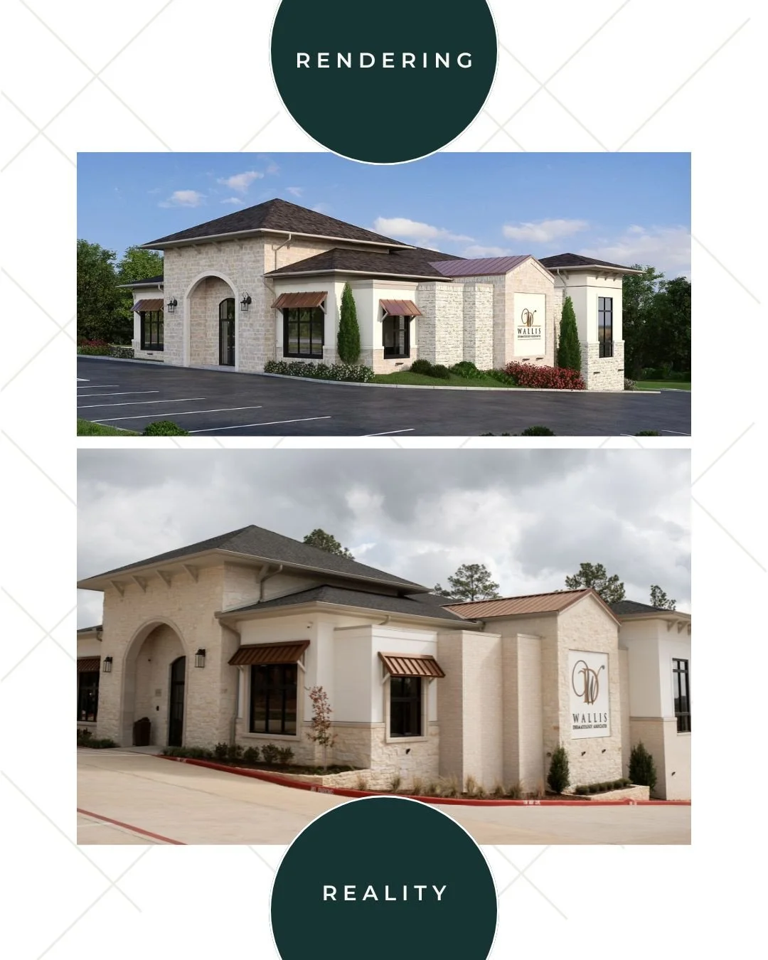 From rendering to reality! 🏗️✨ ⁠
⁠
It is so incredible to see our Tyler office go from these early architectural renderings to the beautiful, modern space we are in today.⁠
⁠
Have you stopped by to see the new space yet? We&rsquo;d love to welcome y