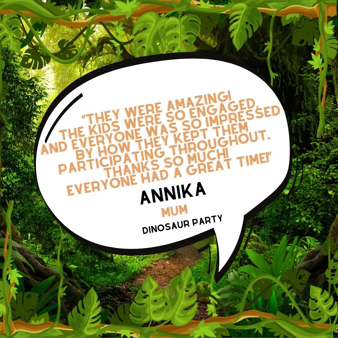 Some T-Riffic feedback from a very happy mum about one of our dinosaur parties! 🦖 We love when everybody goes home with a smile - parents too! 

Head to the link in our bio to book your party today 🎉🌟

#kidsparties #professorprankster #childrenspa