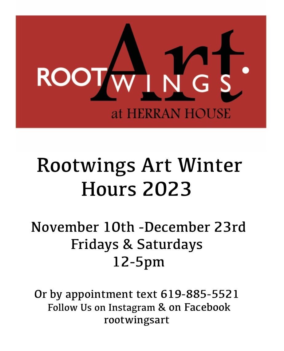 Rootwings Art Winter Hours🦋