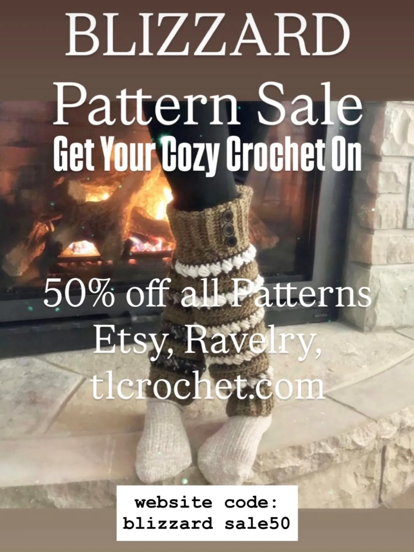 Crochet your way through the blizzard with a new pattern! Take 50% off in all my shops. No code needed on Etsy &amp; Ravelry. Website code is BLIZZARDSALE50
#blizzard2026 #blizzardsale50 #crochetpattern #patternsale #tlcrochet