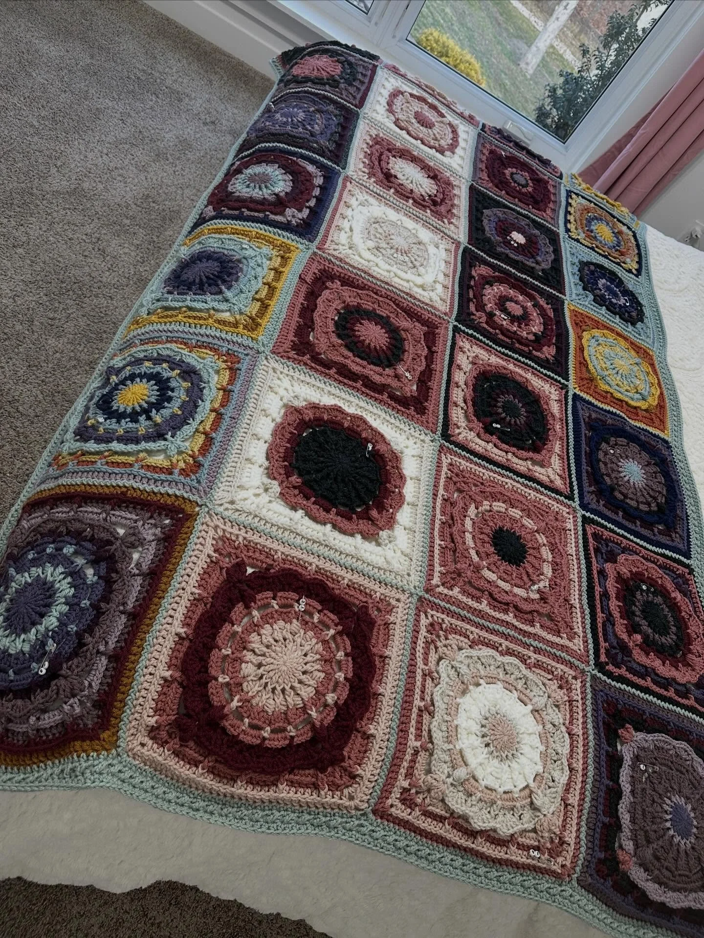 2025 Temperature Blanket complete. 4th year in a row. I will taking 2026 off from this specific project lol. But never let anyone tell you that you&rsquo;ll never complete one. I made it easy with 4 different patterns to choose from for FREE on my we