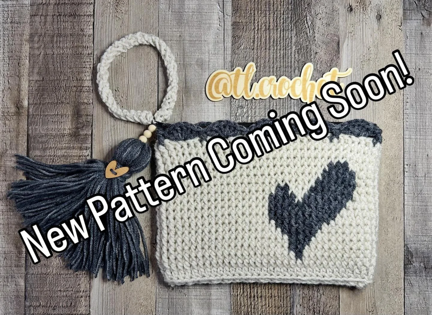 The Wonky Heart Pouch Pattern will be released next Sunday &mdash;keep your eye out for the BONUS paw print 🐾 pattern to be included! #bonuspattern #wonkyheart #pouch #tlcrochet #learntocrochet
