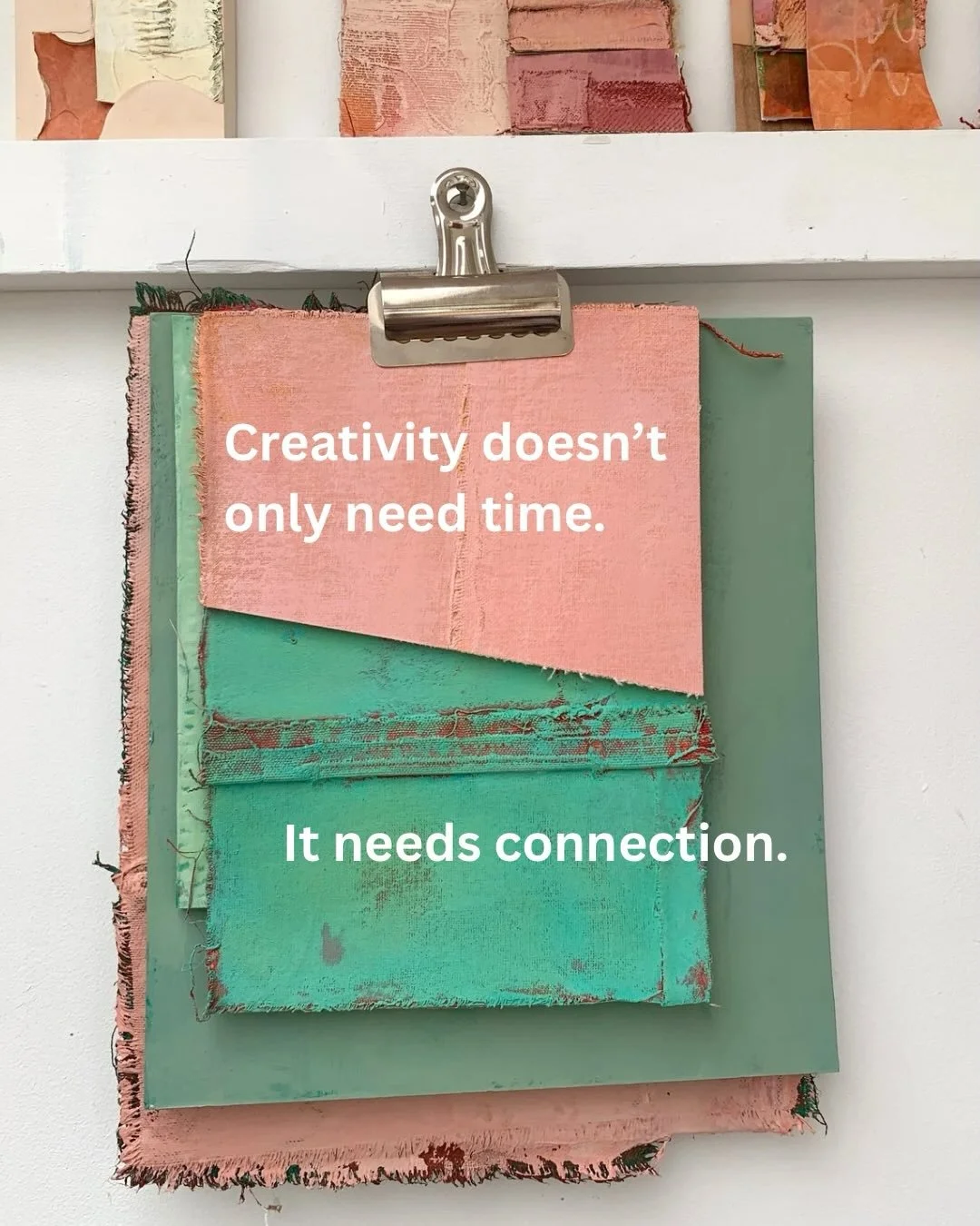 Yesterday, I spent the day with a group of women making, experimenting and sharing. 

It reminded me of something I&rsquo;ve been thinking about a lot lately - connection. In fact I chose it in January as my word of the year. 
.
For a long time I tho