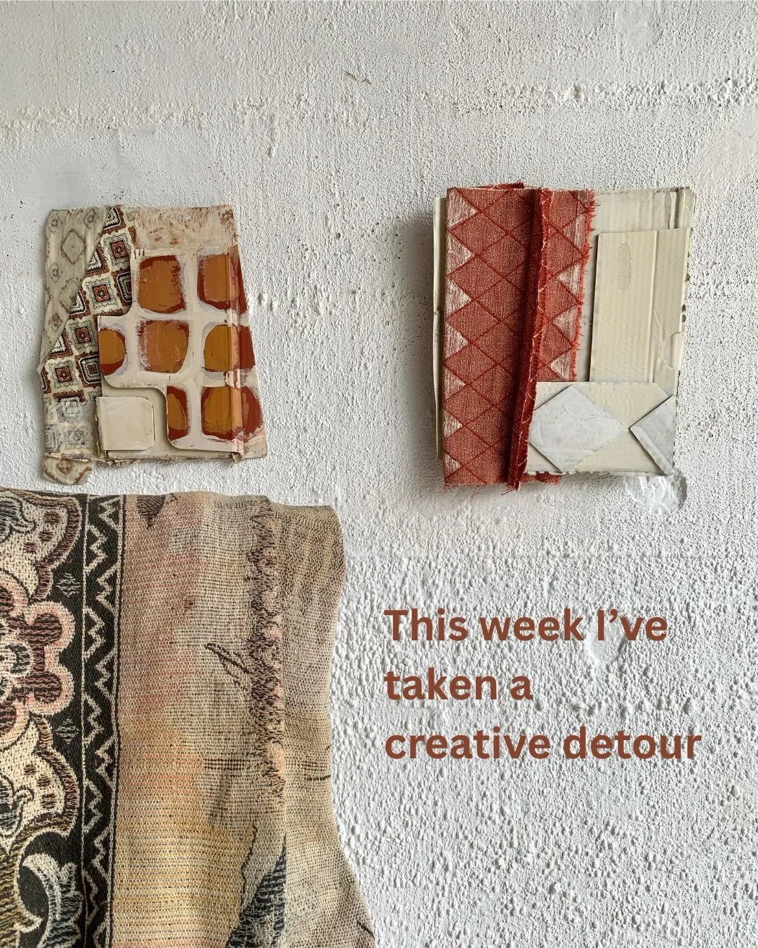 This week I&rsquo;ve been doing Painting Patterned Cloth, an online course by @nick_bodimeade 

For a while I&rsquo;ve been thinking about some of the fabrics I&rsquo;ve collected and whether I want them to become the work itself or just act as inspi