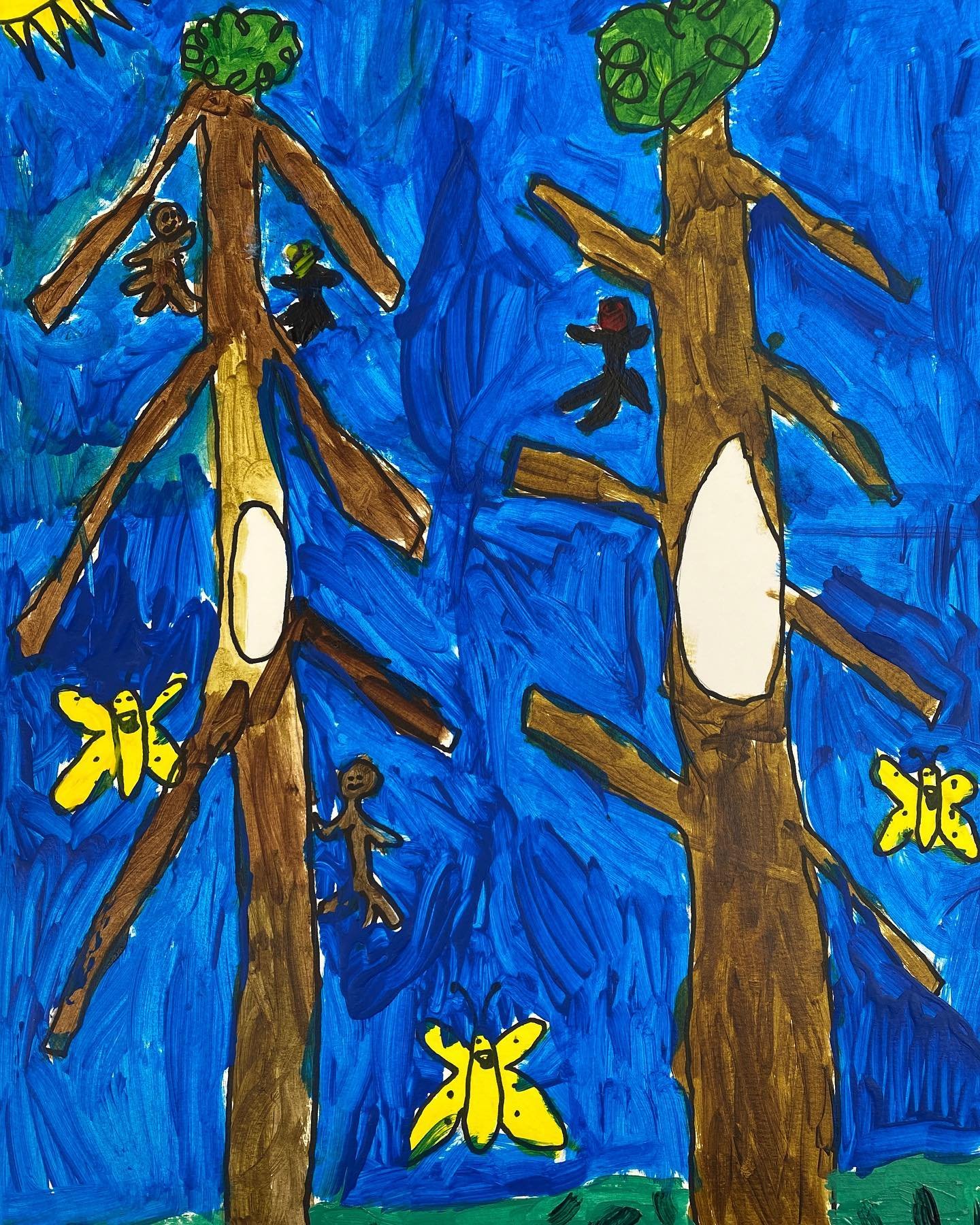 &ldquo;The Earth is&hellip; Life,&rdquo; painting by a second grader.
