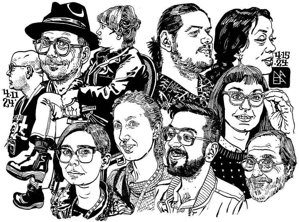 ALSO included with my notes from NAEA is this SECOND page of portraits of friends and colleagues. See you all next year!