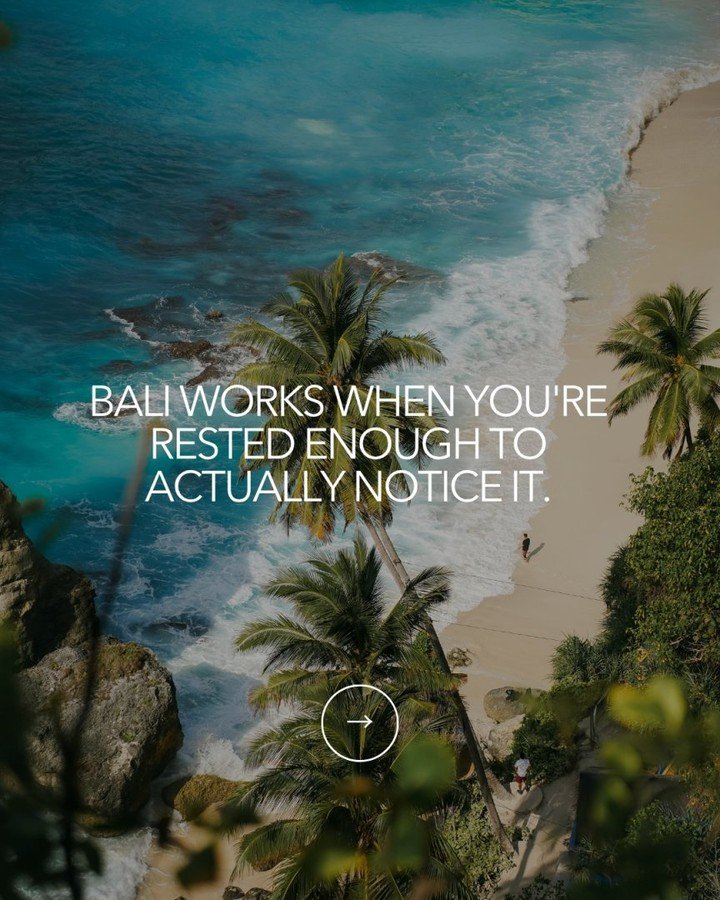 Here's what I've learned: everyone goes to Bali thinking they'll magically relax. But if you're worried about hotel confirmations, transfer times, which temples to visit, you're not relaxing. You're stressed.
Your body's in paradise. Your brain's st