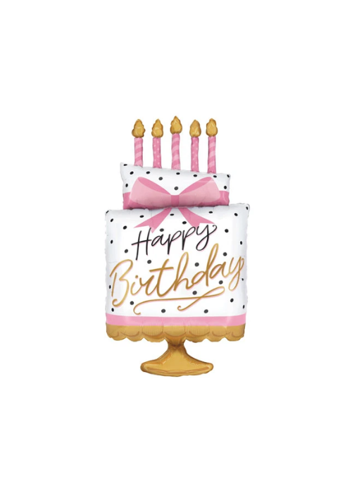 Pink Bow Birthday Cake .png
