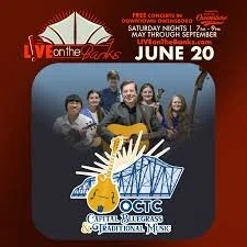 Poster for 'Love on the Parks' event featuring a group of people smiling, with a guitar and bridge graphic, scheduled for June 20 at Capitol Building in Buregas, promoting traditional and modern music.