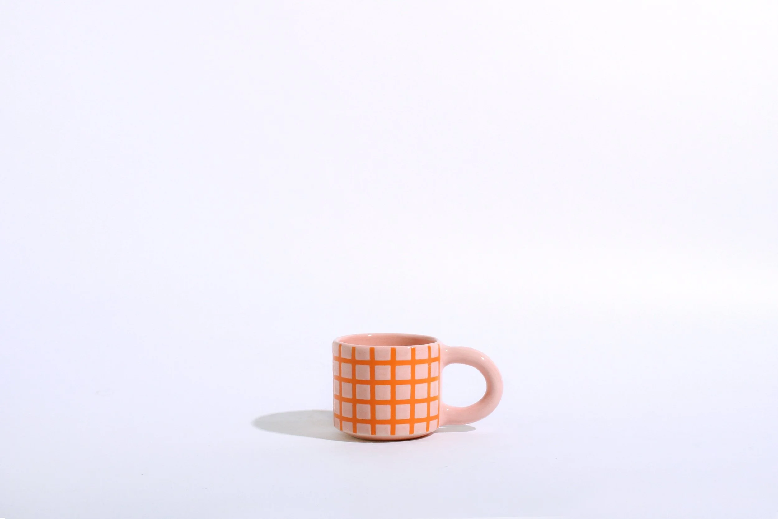Lattice Espresso Mug - Pink/Orange