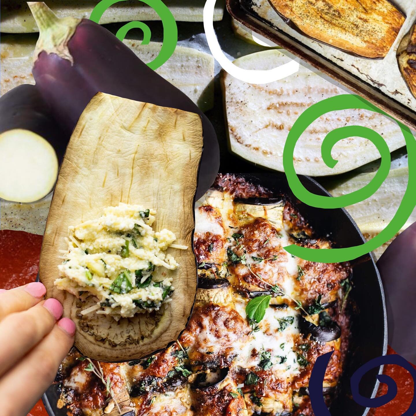 Rollin&rsquo; with my homies (and by homies, I mean eggplants). Eggplant rollatini is easier than it looks. The sauce is a great way to use up extra veggies, and leftover pesto is a great mix-in for the ricotta filling
.
.
.
.
.
Recipe loosely improv