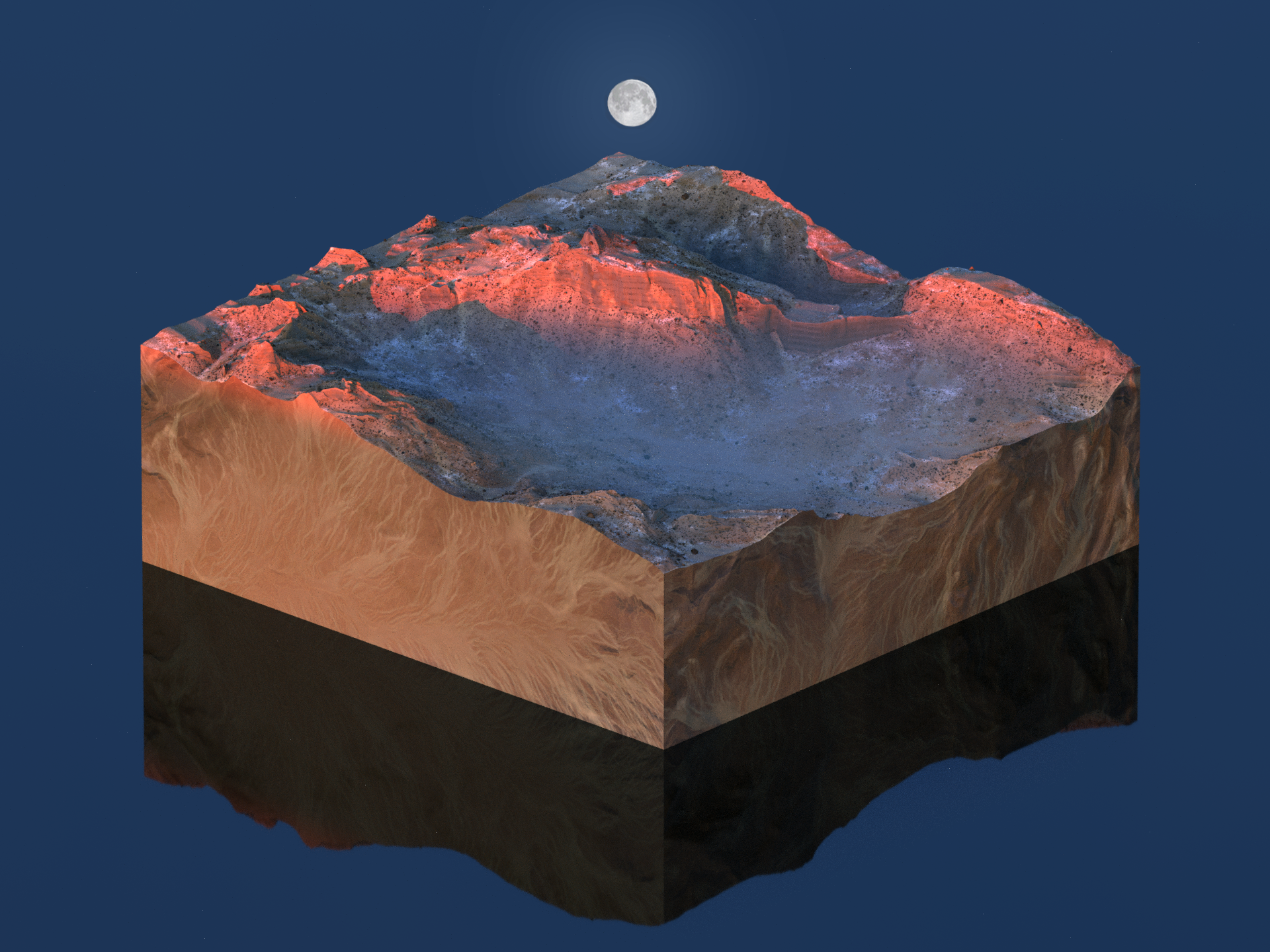 This is Valle de la Luna (Valley of the moon). It is a valley in Los Flamencos National Reserve, in northern Chile’s Atacama Desert. Known for its moonlike landscape of dunes, rugged mountains and distinctive rock formations. I love this particular s