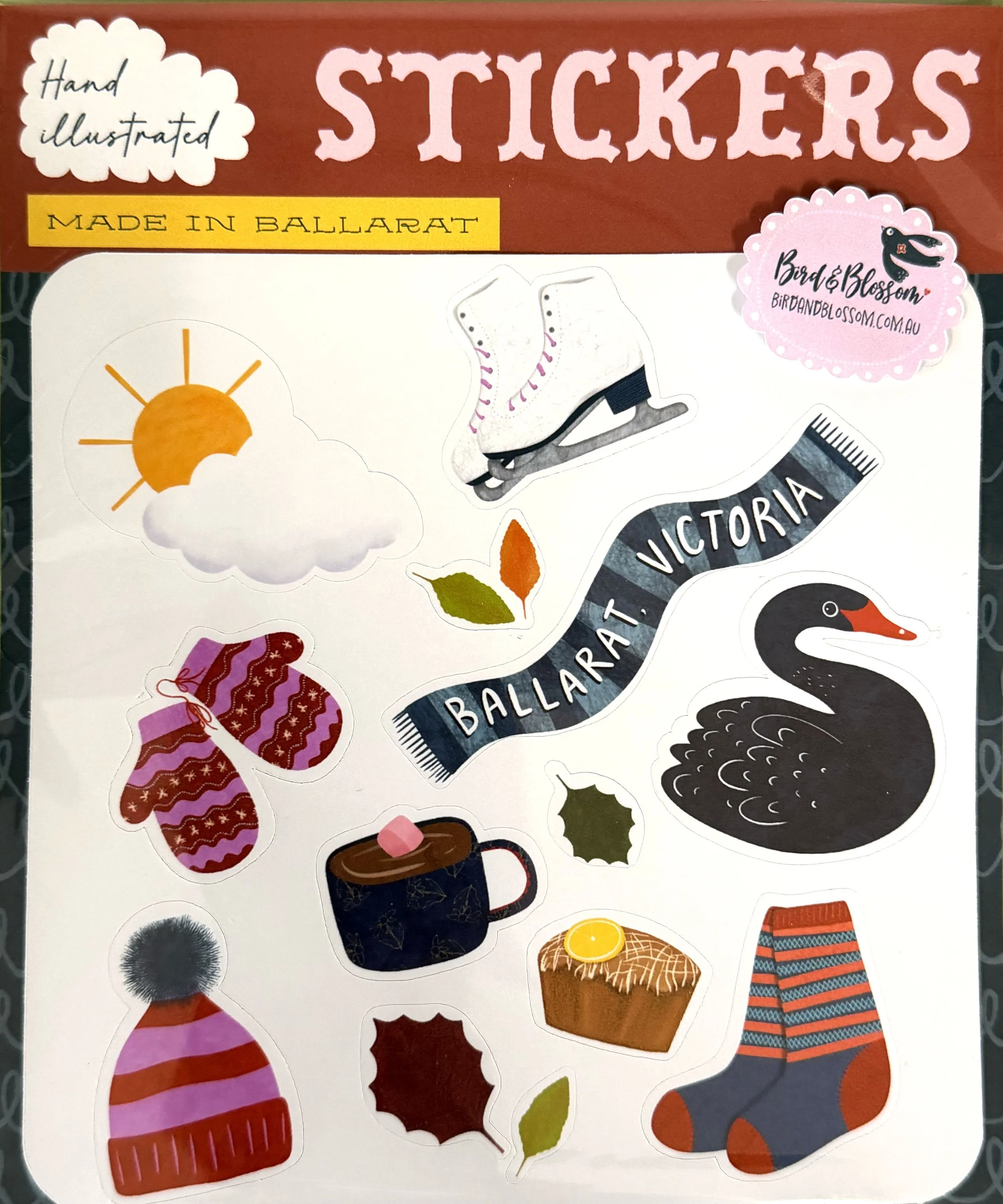 Ballarat Winter Sticker Sheet
