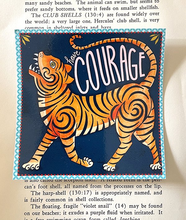 Courage Tiger Sticker