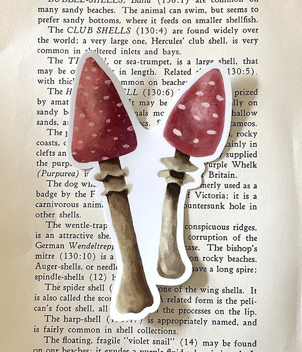 Toadstool Pair Sticker