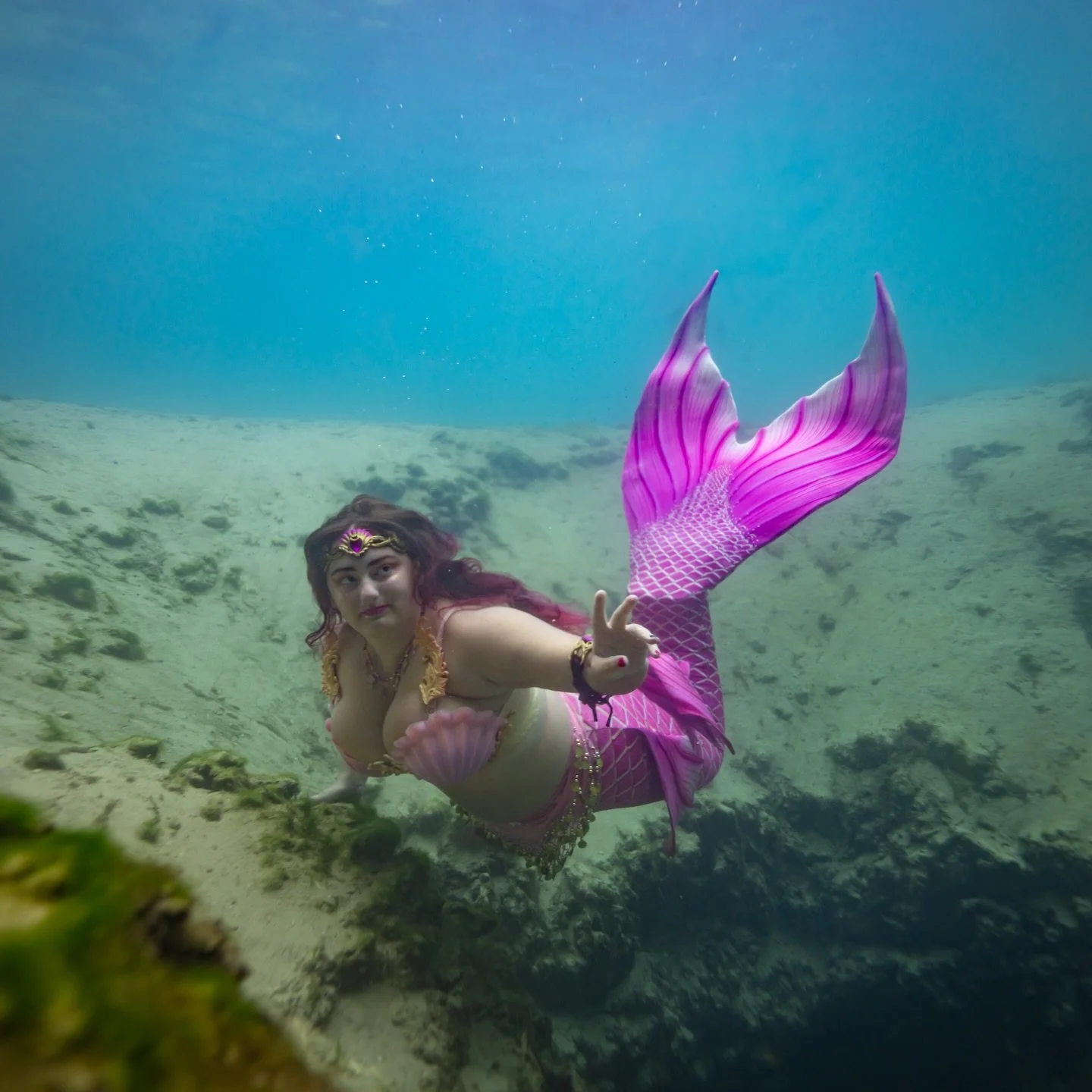 Set your goals high, and don&rsquo;t stop until you get there 💫
.
I have some super exciting news! Yesterday I finally went for my PADI Mermaid certification and passed! This has definitely been something I&rsquo;ve been working towards for quite aw