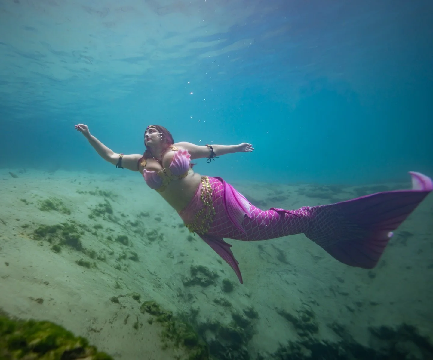 Just keep swimming 🐠 
.
Alexandra the Mermaid is Connecticut&rsquo;s Premier Professional Mermaid. She is PADI Mermaid certified and is available for events of all shapes and sizes- pool parties, Seaside Mermaid Encounters, fairs, festivals, story t
