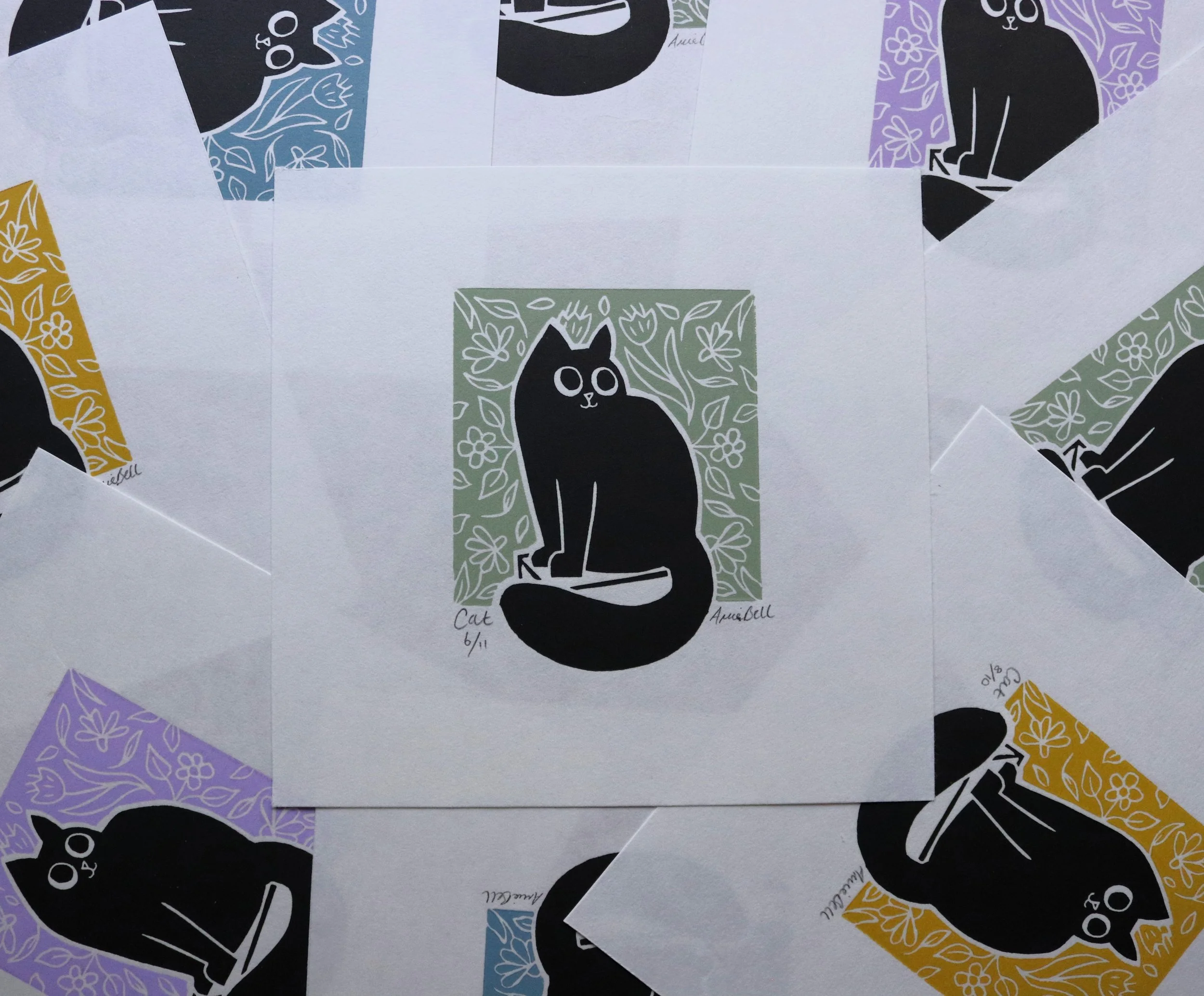 Cat - Limited Edition Lino Print