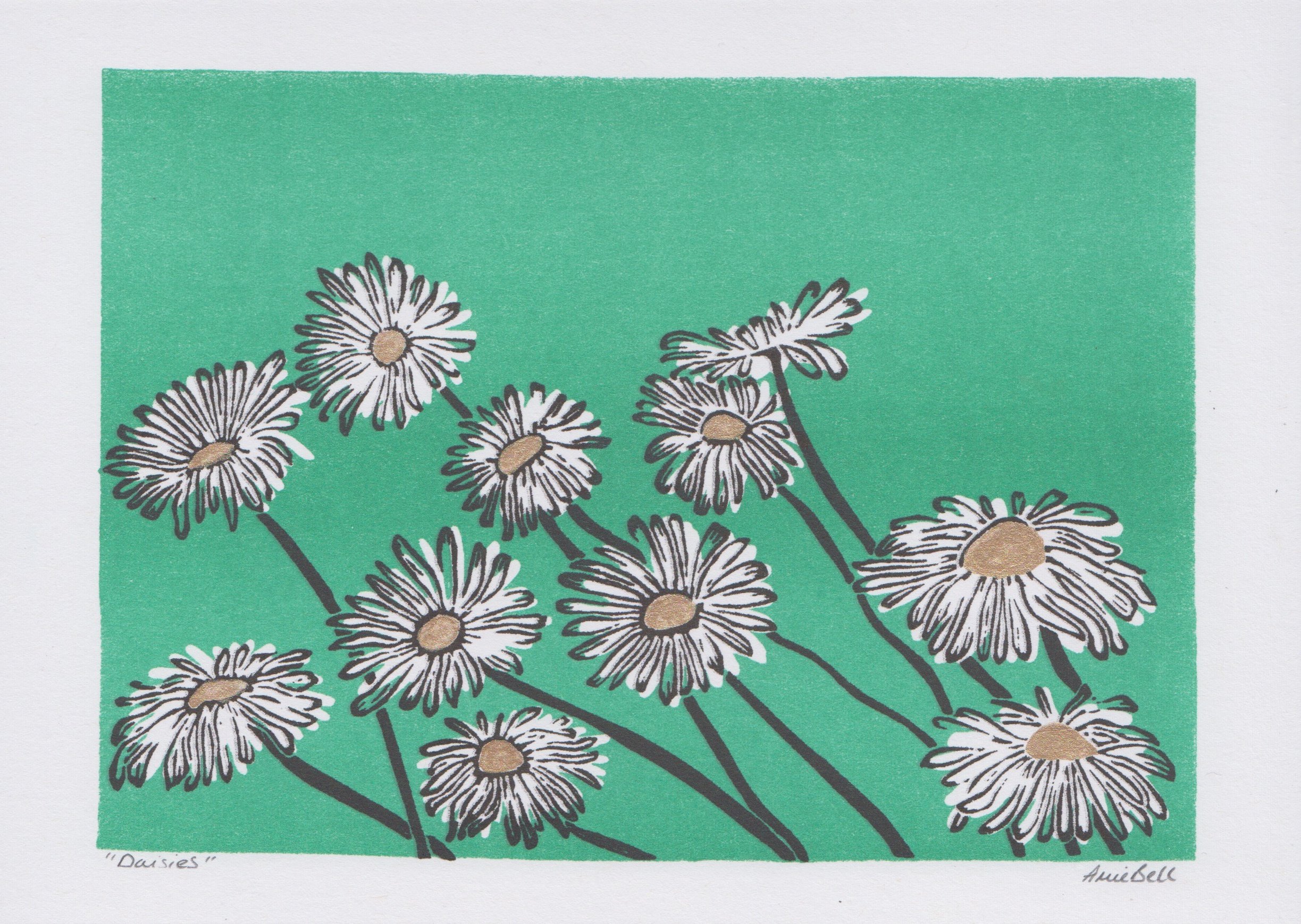 Daisies - Limited Edition Lino Print