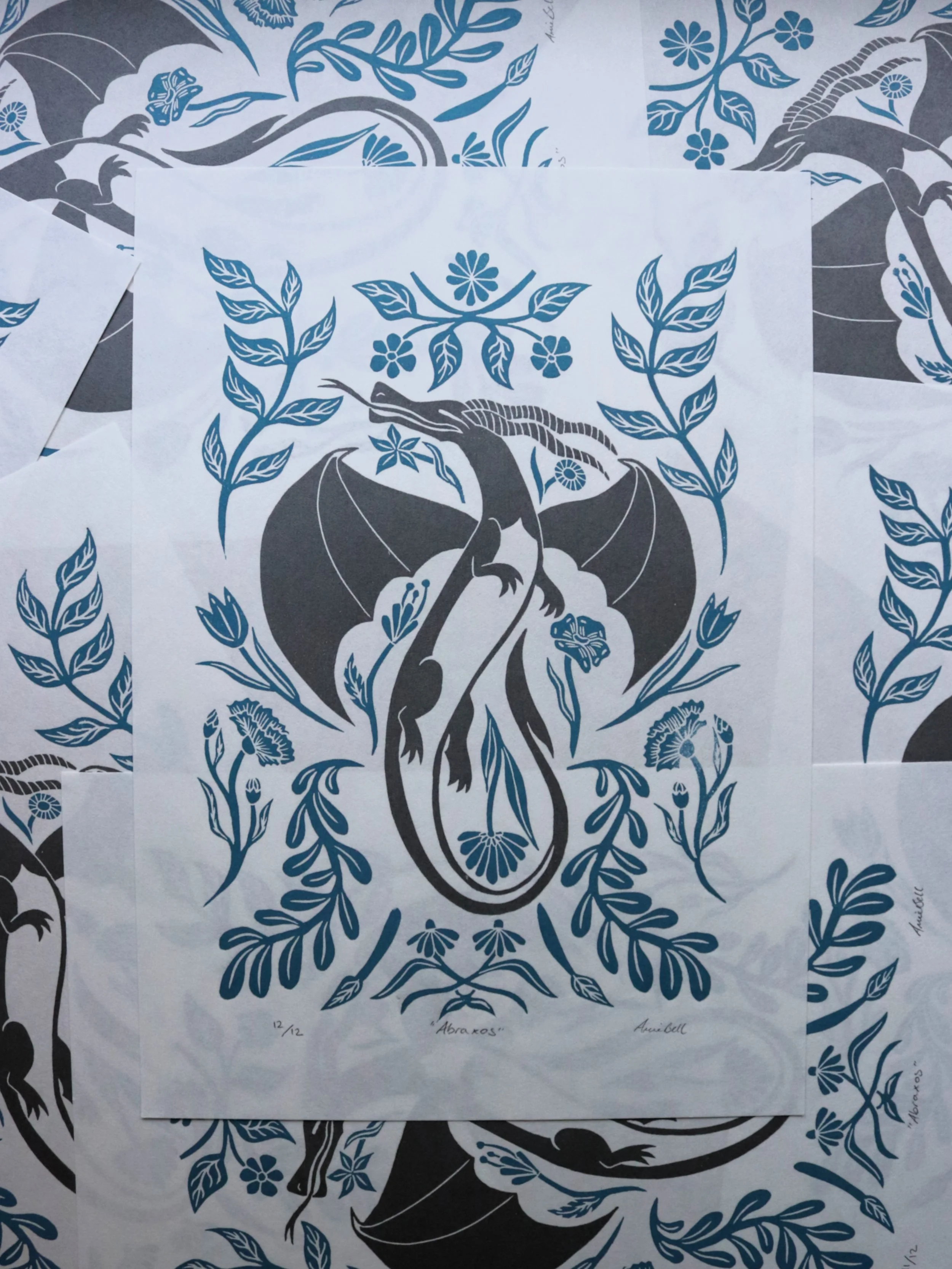 Abraxos - Limited Edition Lino Print