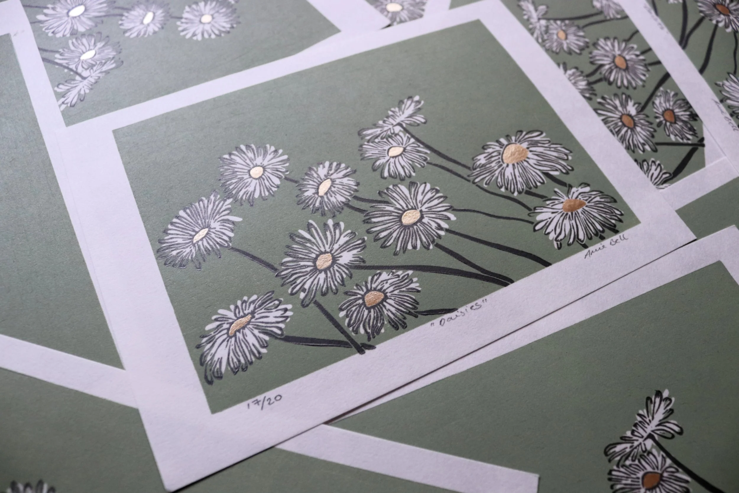 Daisies - Limited Edition Lino Print